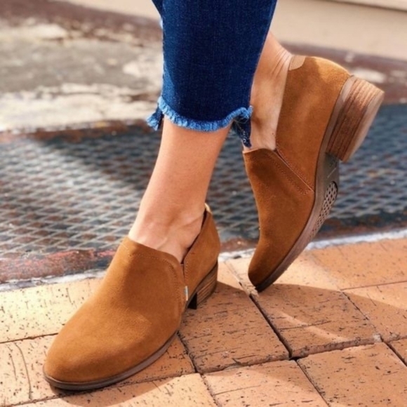 Toms Shaye Caramel Brown Suede Low Ankle Slip On Loafers Women's Size 8.5 - Picture 13 of 13